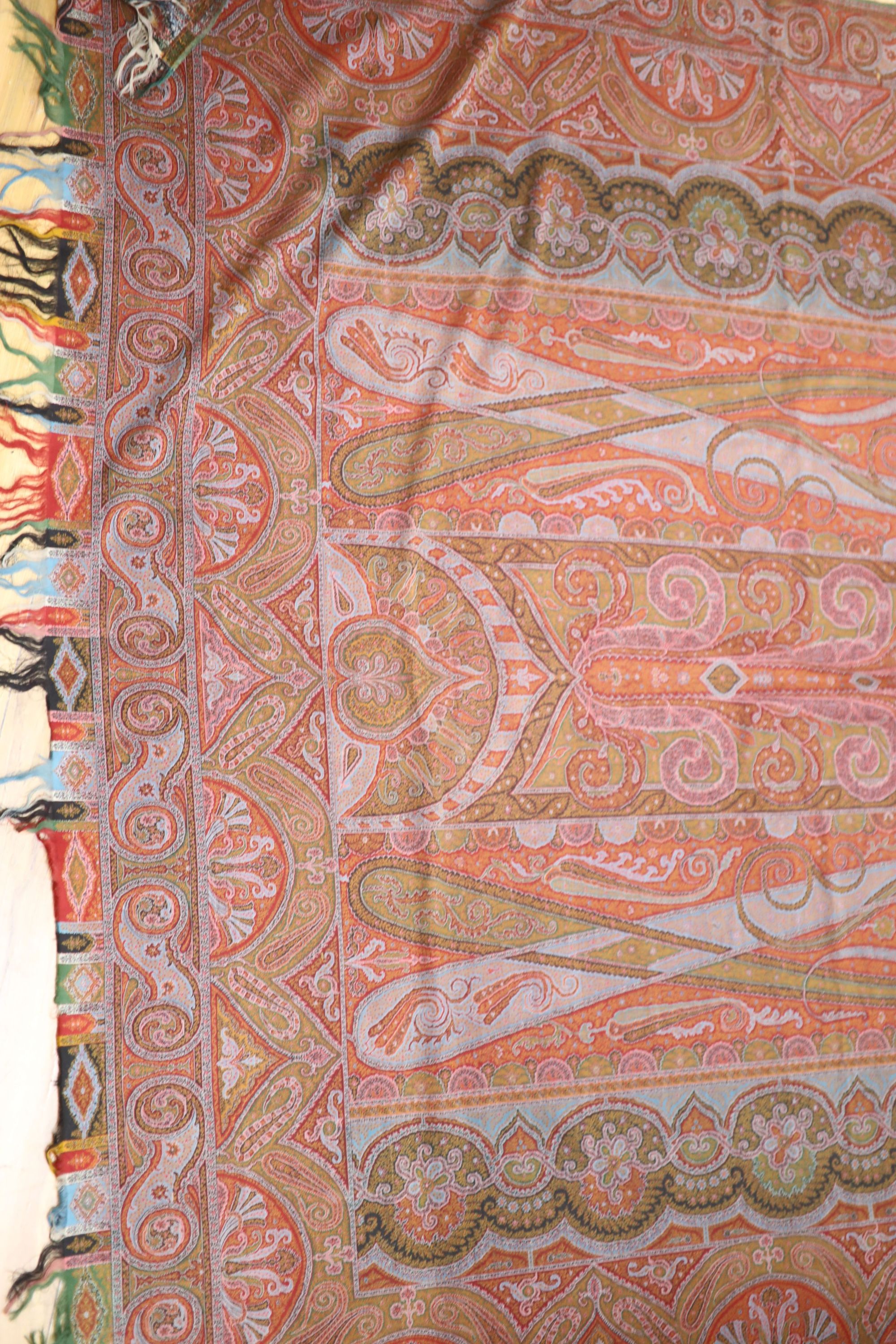 A 19th century Paisley wool shawl, 334 x 160cm